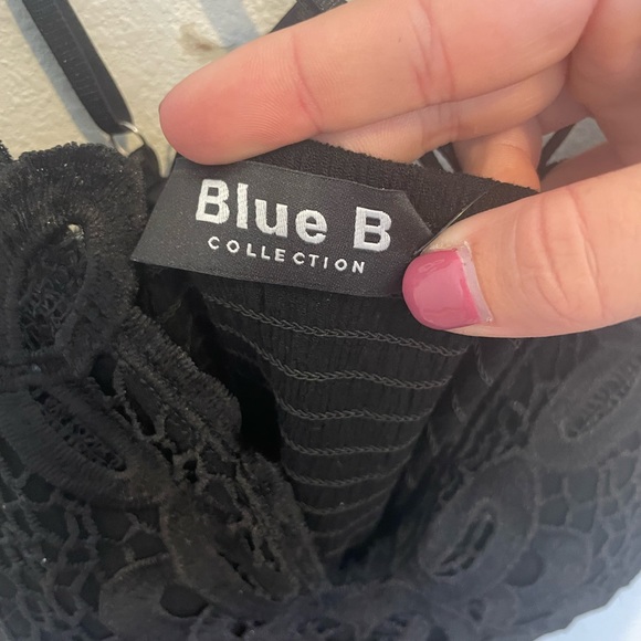 NWT Women’s Blue B Collection Black Holly Lacy Dress Size Medium - Picture 8 of 11